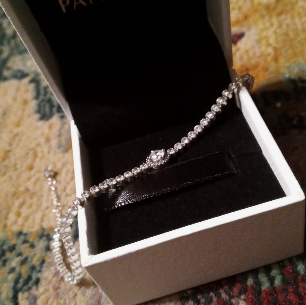 Sparkling Halo Tennis Bracelet Pandora